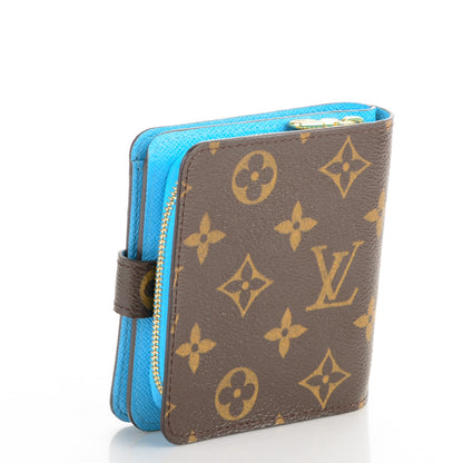 Louis Vuitton Monogram Groom Compact Zip Wallet Blue 3 of 7