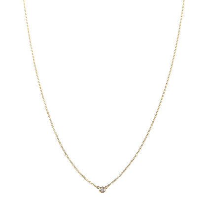 Tiffany 18K Yellow Gold Diamond .05ct Elsa Peretti Diamonds by the Yard Pendant Necklace 1 of 6