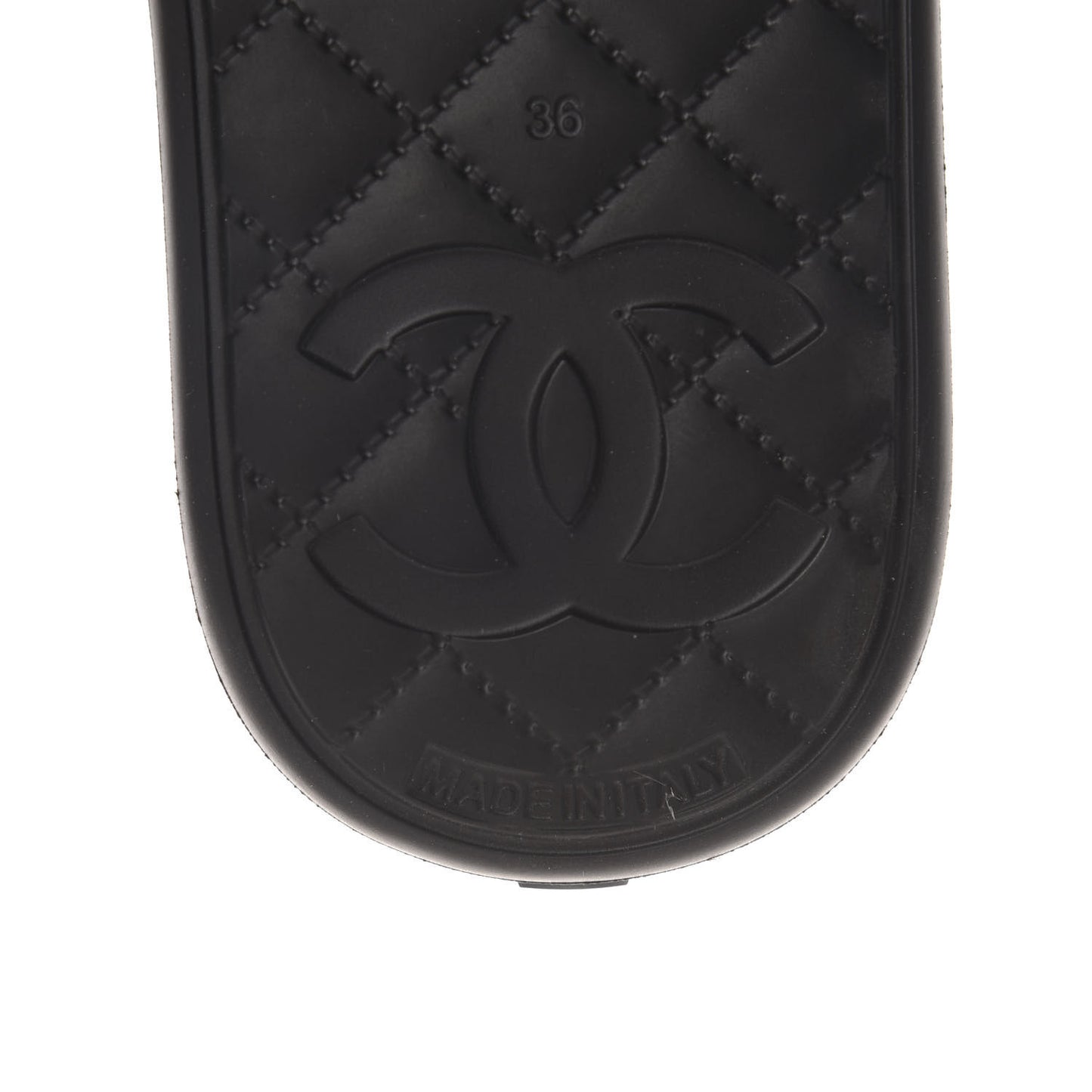 Thermoplastic PVC Camellia Mule Sandals 36 Black Ivory