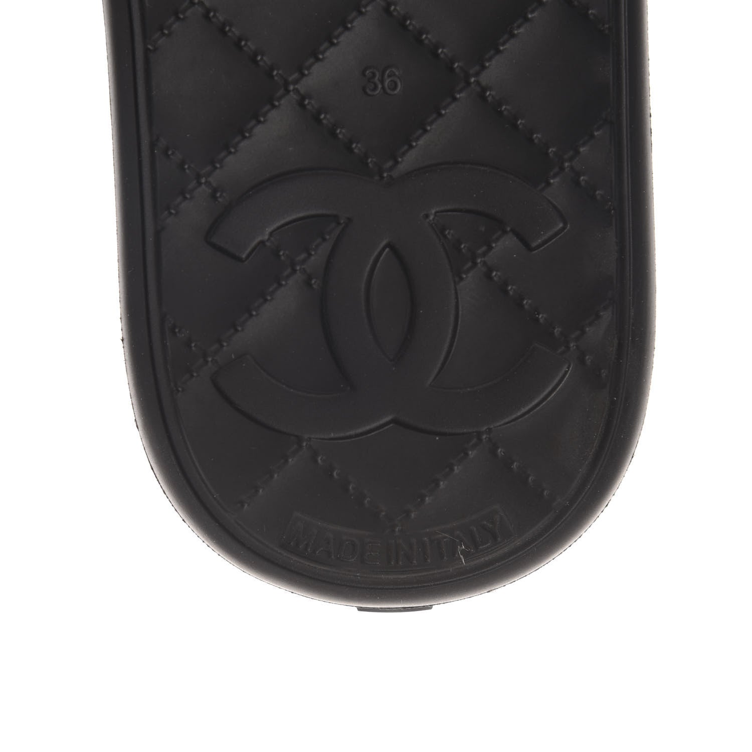 Chanel Thermoplastic PVC Camellia Mule Sandals 36 Black Ivory 7 of 8