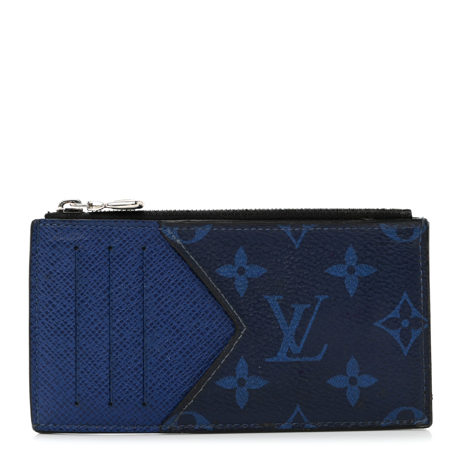 Louis Vuitton Taigarama Coin Card Holder Cobalt Blue 1 of 8