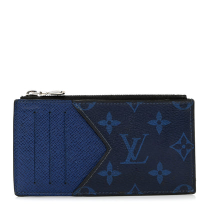 Louis Vuitton Taigarama Coin Card Holder Cobalt Blue 1 of 8