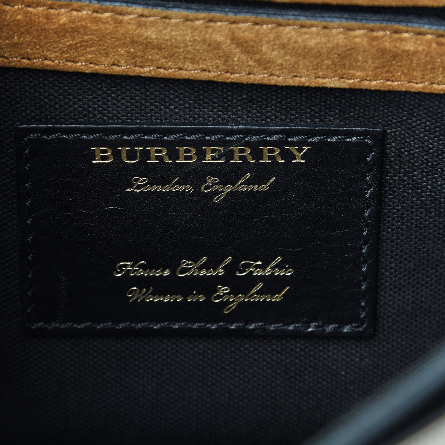 Burberry Derby Calfskin House Check Small Macken Crossbody Bag Black 6 of 13
