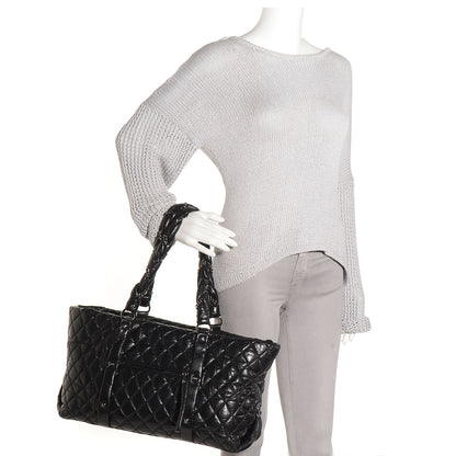 Chanel Distressed Lambskin Vintage Ligne Lady Braid XL Tote Black 2 of 7