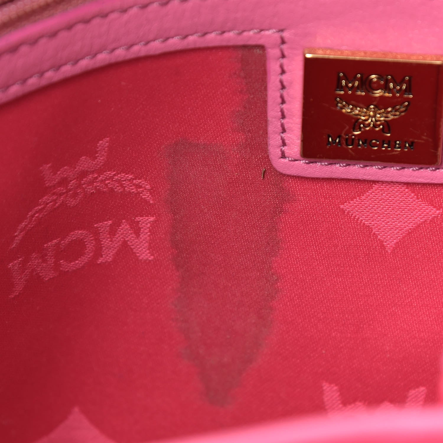 MCM Visetos Small Studded Stark Backpack Pink 12 of 12