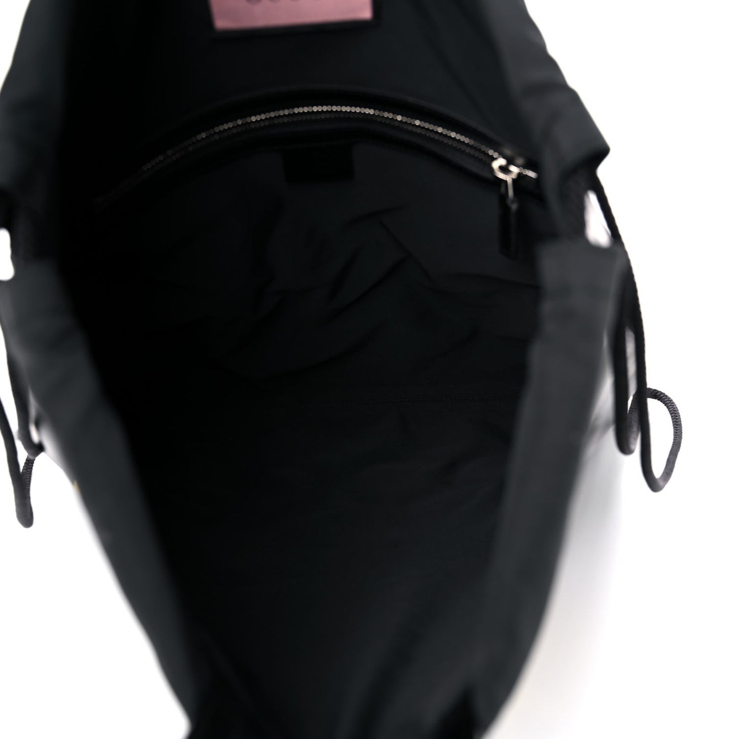 Calfskin Small GucciGhost Drawstring Backpack Black