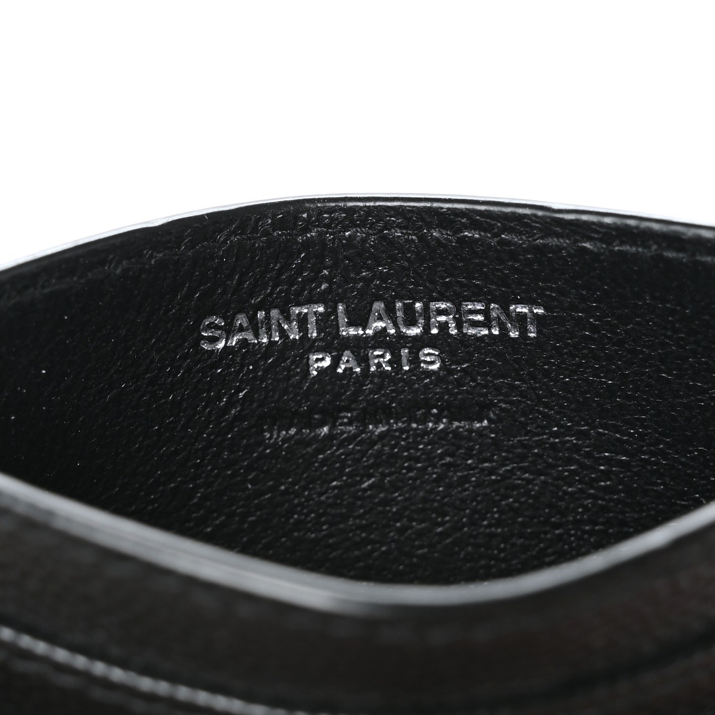 Grain De Poudre Matelasse Chevron Monogram Credit Card Case Black
