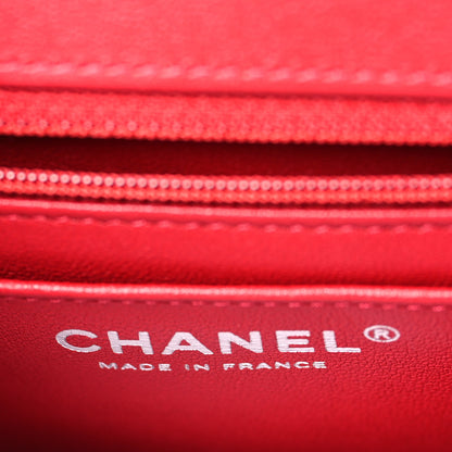 Chanel Patent Calfskin Small Camellia Flap Red 6 of 9