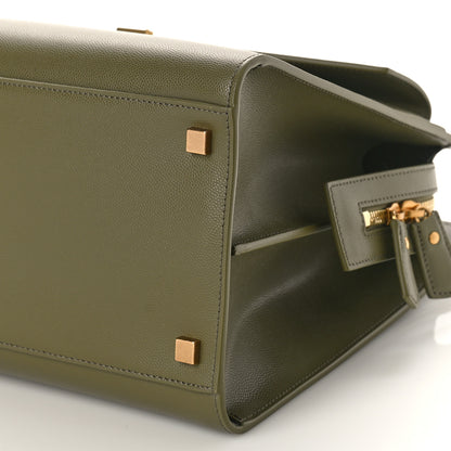 Saint Laurent Grain De Poudre Medium Uptown Tote Vert Kaki 8 of 8