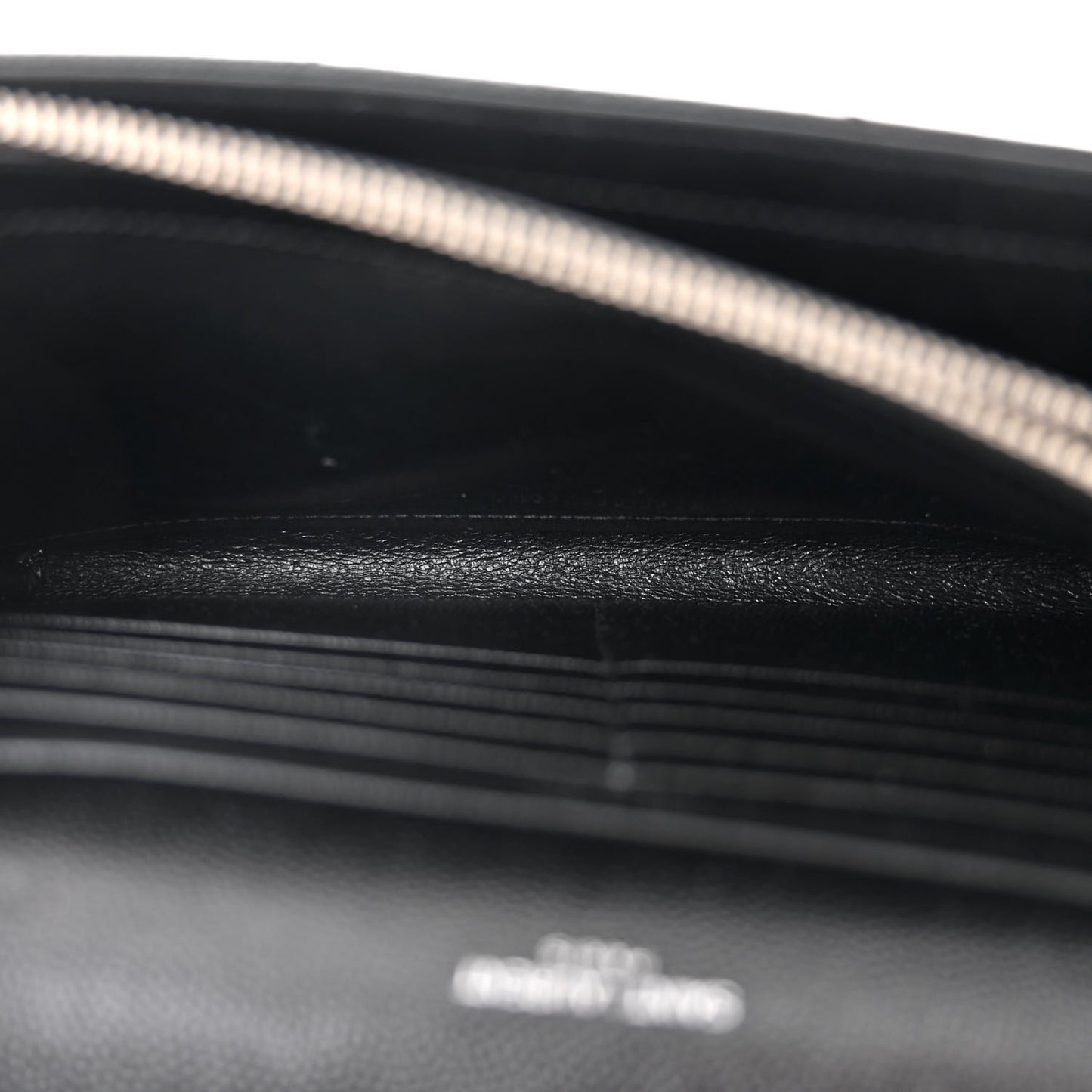 Grain De Poudre Matelasse Chevron Monogram Chain Wallet Black
