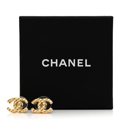 Chanel Quilted CC Earrings Gold 5 of 5