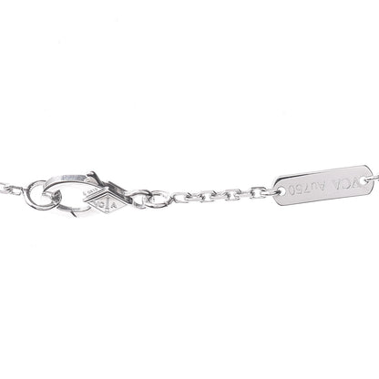 Van Cleef & Arpels 18K White Gold Mother of Pearl Vintage Alhambra Pendant Necklace 4 of 4