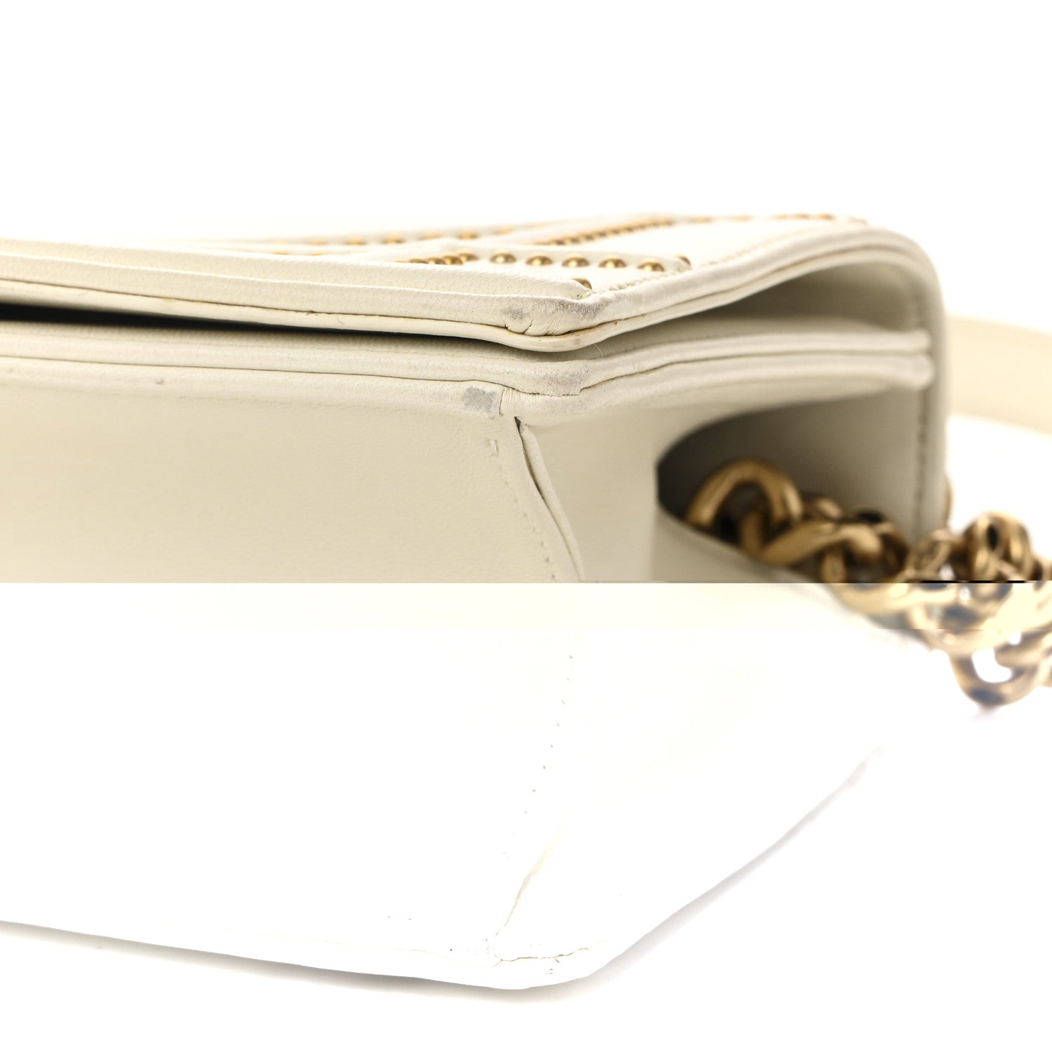 Christian Dior Lambskin Studded Small Diorama Flap Bag Latte 19 of 20