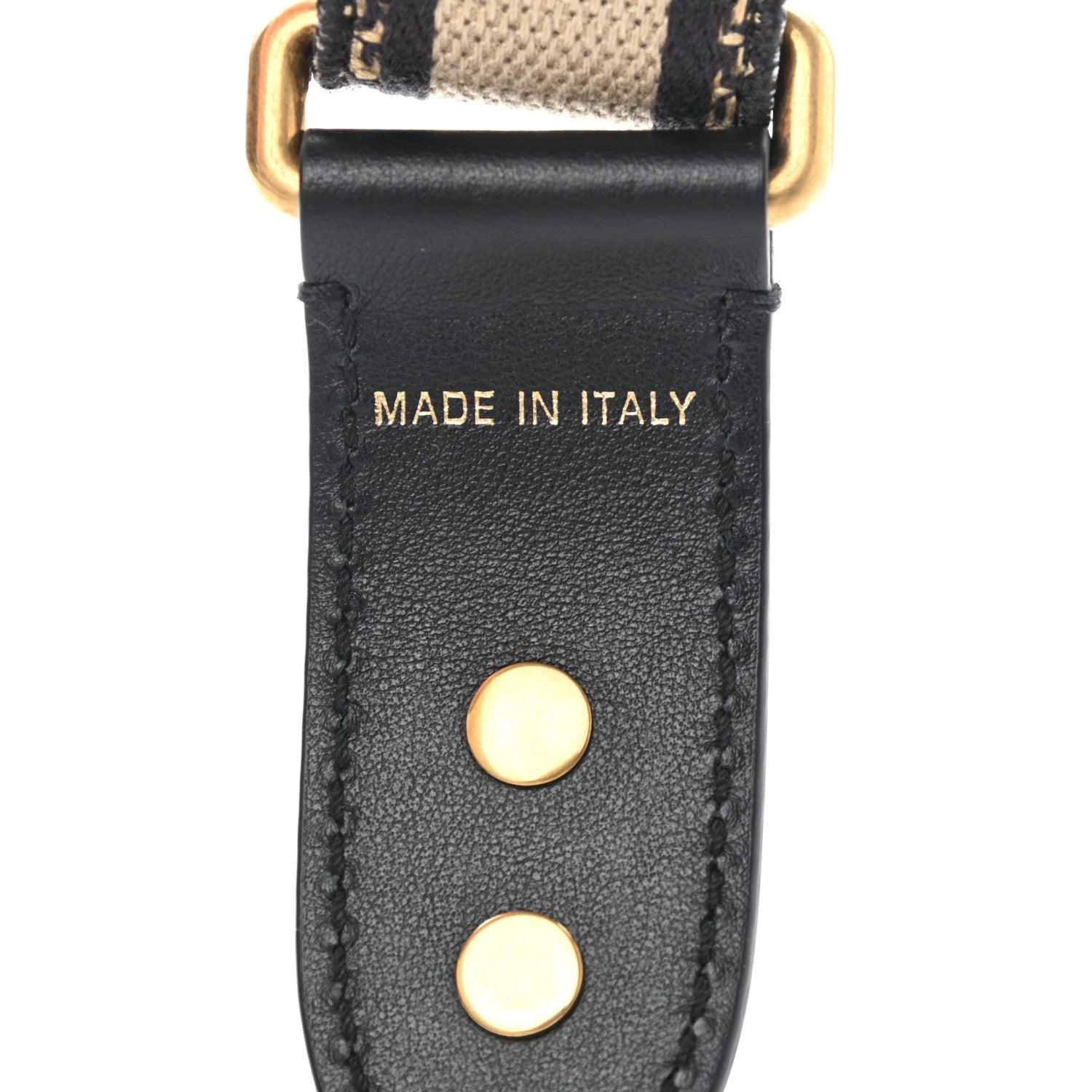 Christian Dior Canvas Embroidered Shoulder Strap Blue 4 of 6
