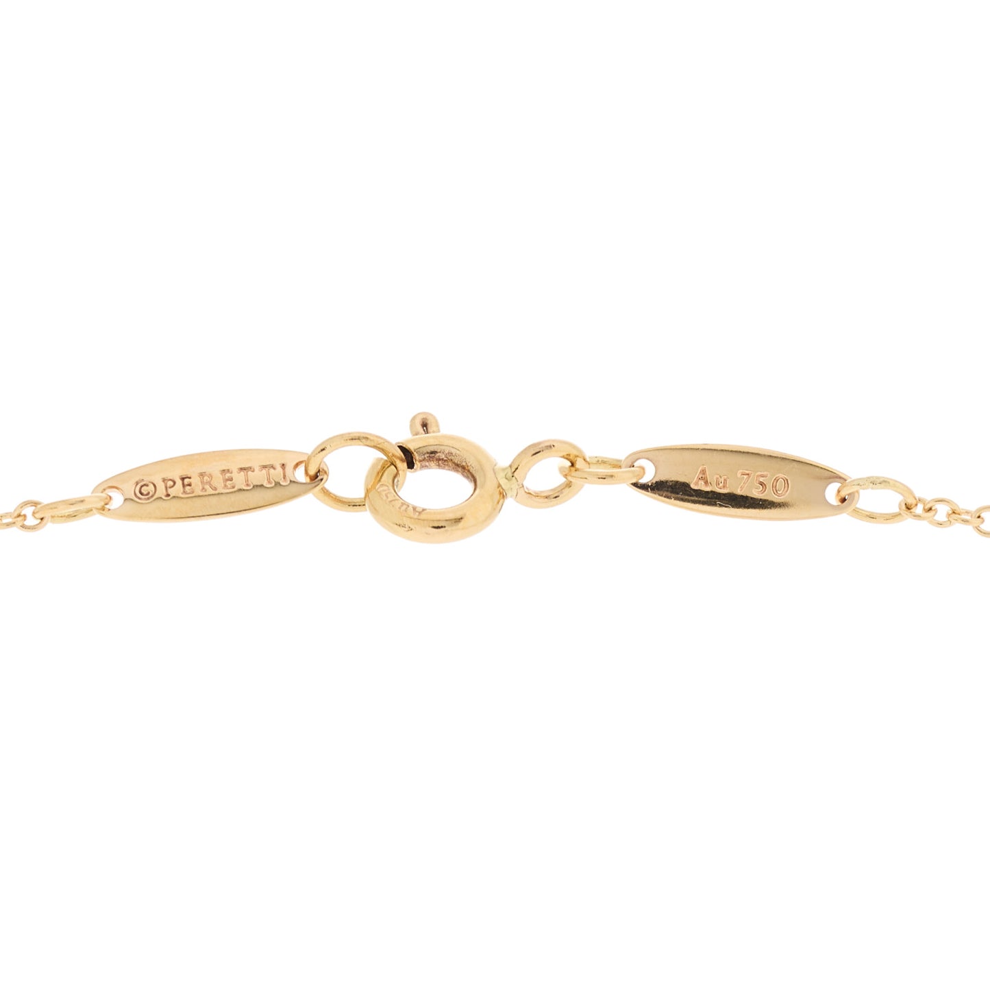 18K Yellow Gold 11mm Elsa Peretti Open Heart Pendant Necklace