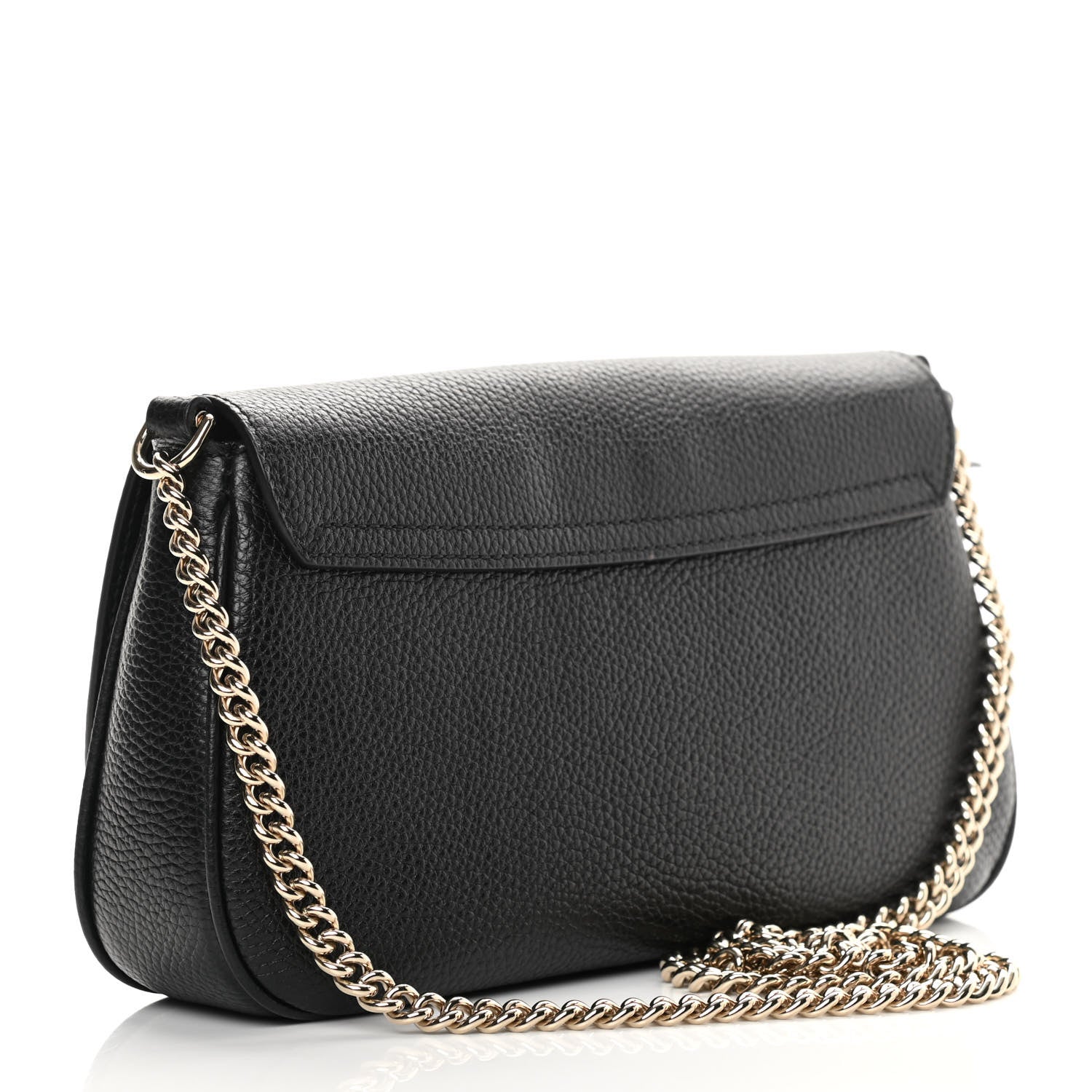 Gucci Pebbled Calfskin Medium Soho Flap Crossbody Black 3 of 11