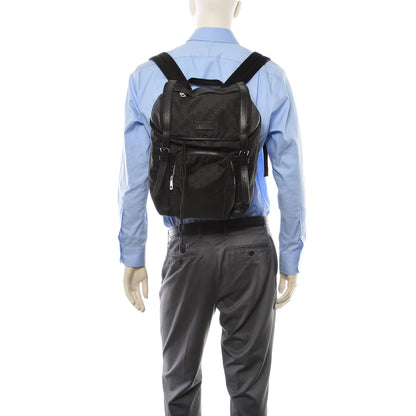 Gucci Nylon Monogram Medium Light Double Buckle Backpack Black 2 of 11
