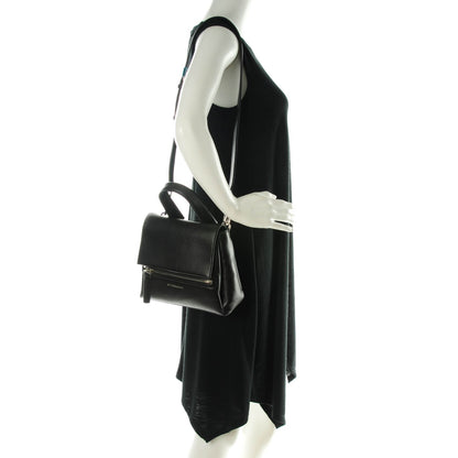 Givenchy Waxy Grained Calfskin Mini Pandora Pure Flap Bag Black 2 of 7