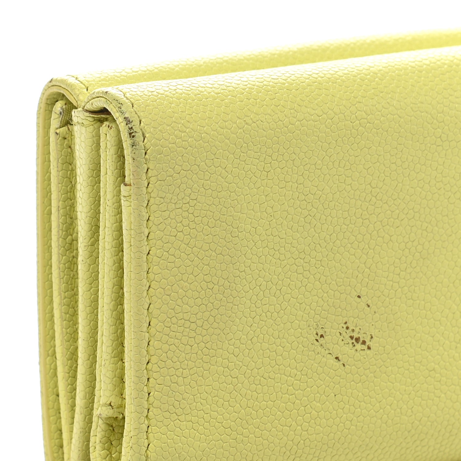 Chanel Caviar Tri-Fold Wallet Light Pink Light Green 11 of 16