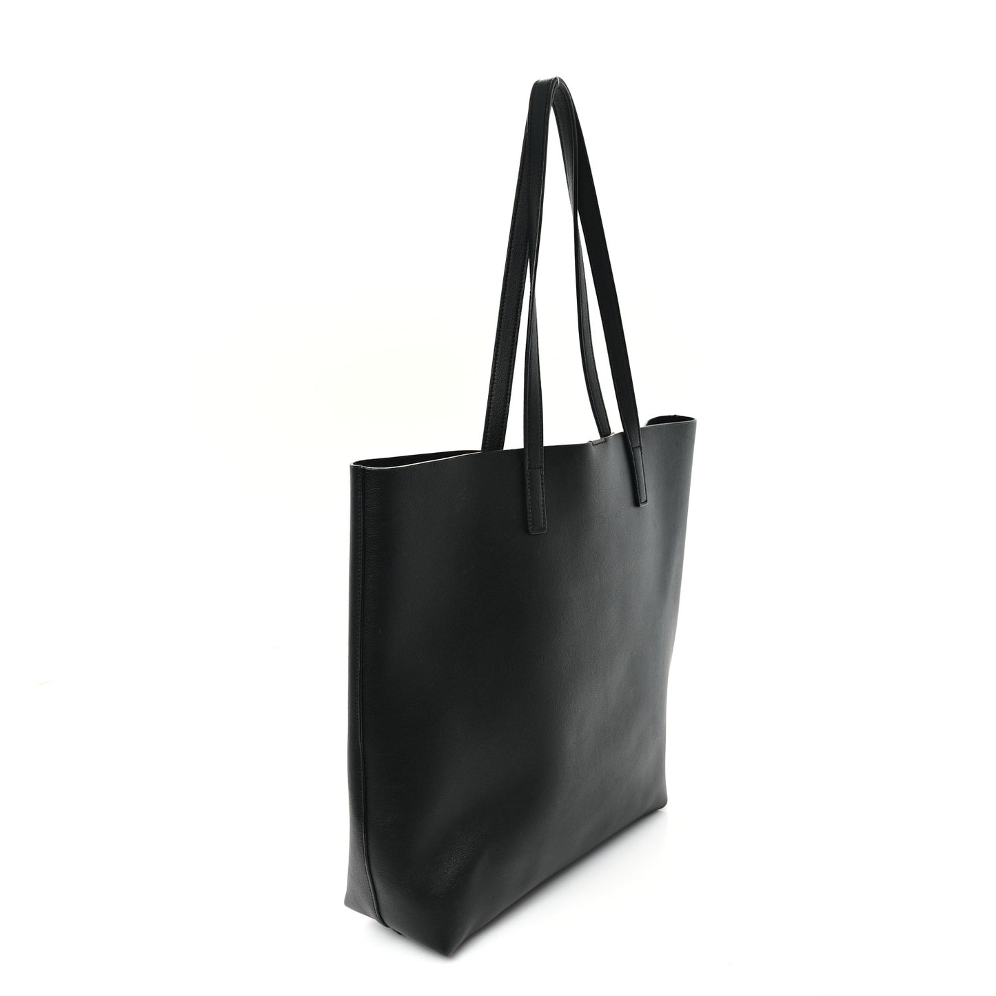 Calfskin North-South Shopping Tote Black