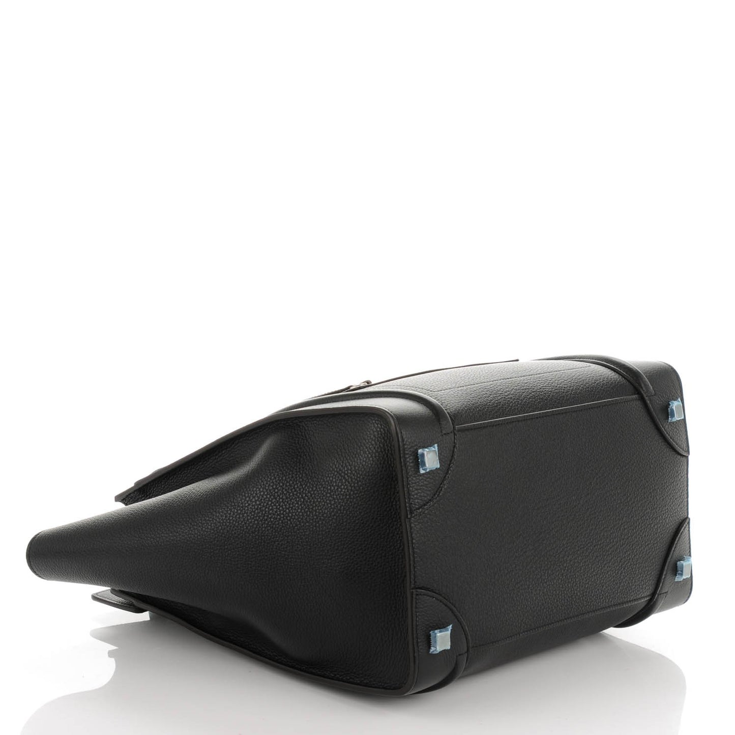 Drummed Calfskin Mini Luggage Black