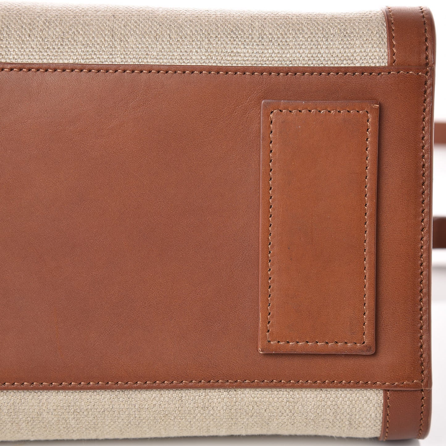 Linen Calfskin Small Souple Sac De Jour Cognac