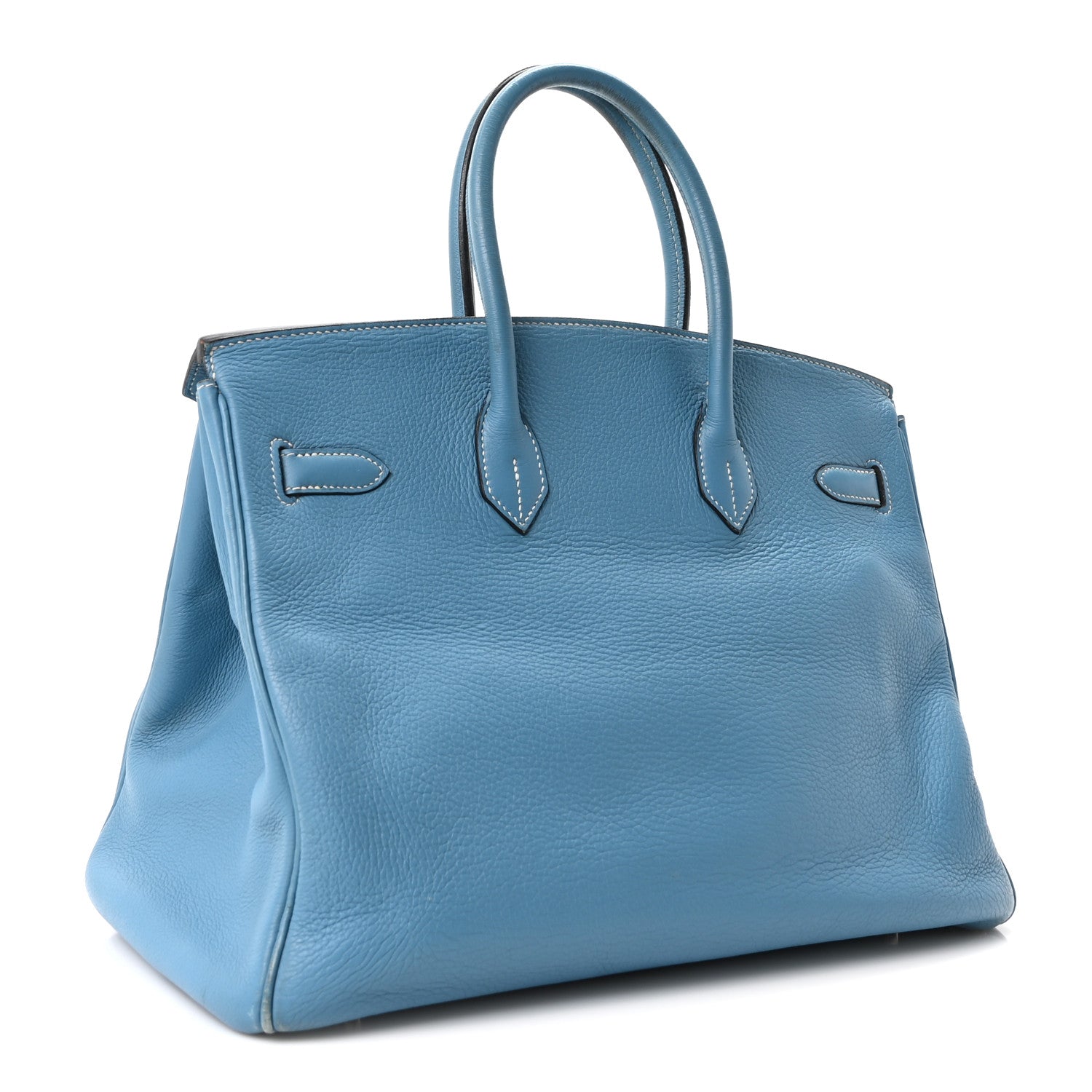 Hermes Taurillon Clemence BIRKIN 35 Blue Jean 3 of 10