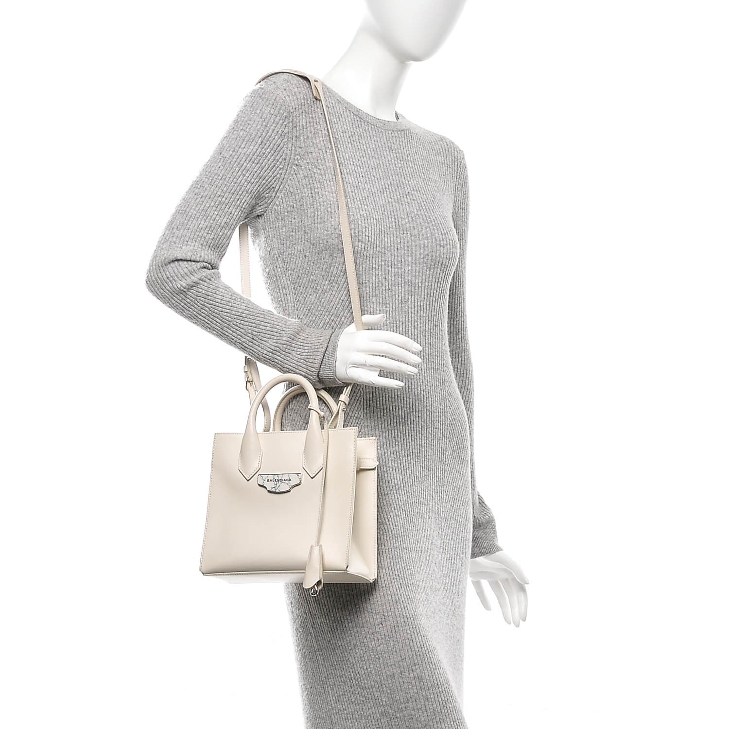 Balenciaga Smooth Calfskin Mini Nude Marble All Afternoon White 10 of 16