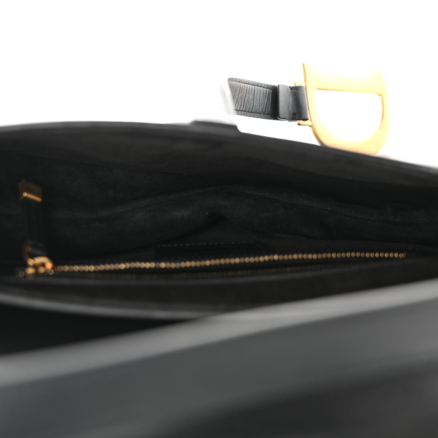 Christian Dior Calfskin Saddle Bag Black 5 of 14