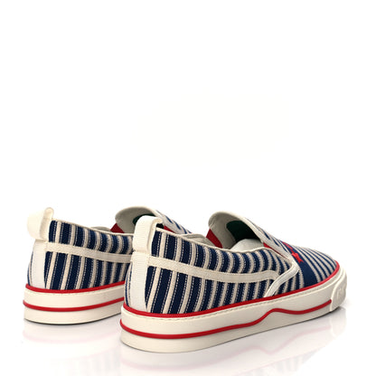 Gucci Canvas Mens 1977 Tennis Slip On Sneakers 10 Deep Lake Mystic White Red 4 of 7