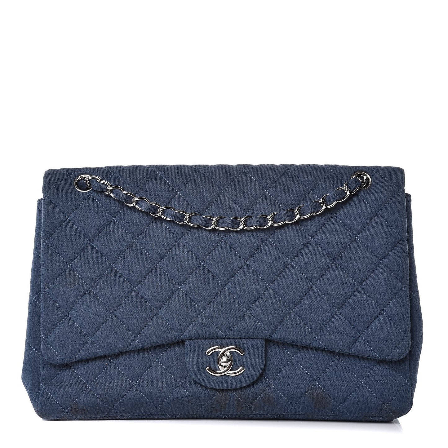 Jersey Quilted Maxi Single Flap Blue