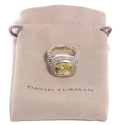 David Yurman Sterling Silver Diamond Lemon Citrine 11mm Albion Ring 52 6 6 of 6