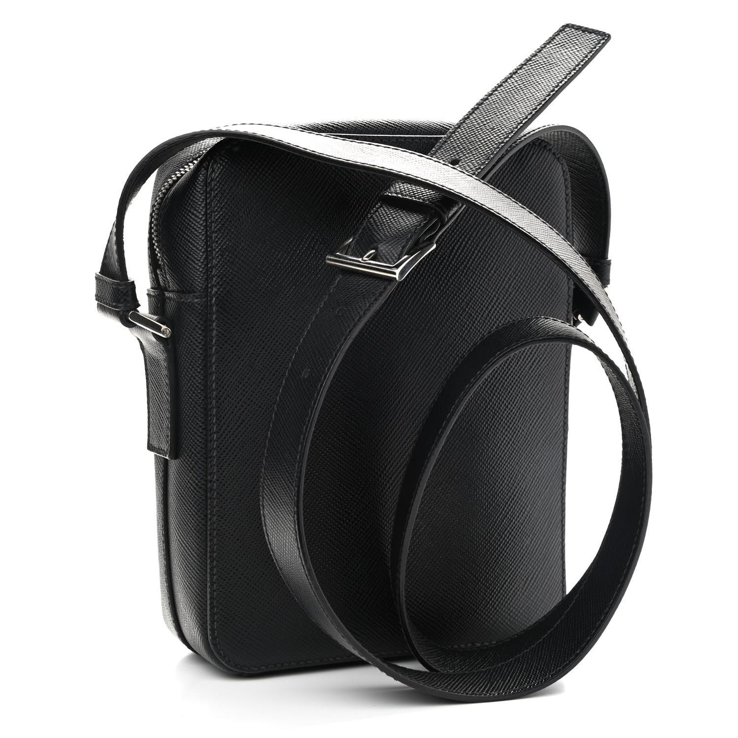 Saffiano Cuir Crossbody Bag Black