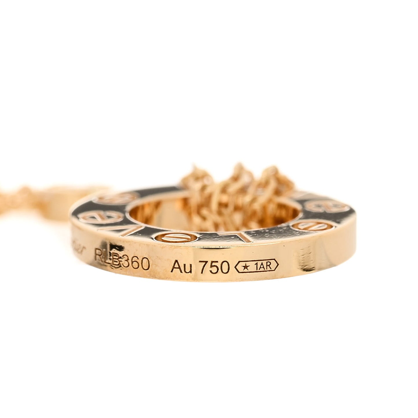 18K Yellow Gold Diamond LOVE Bracelet