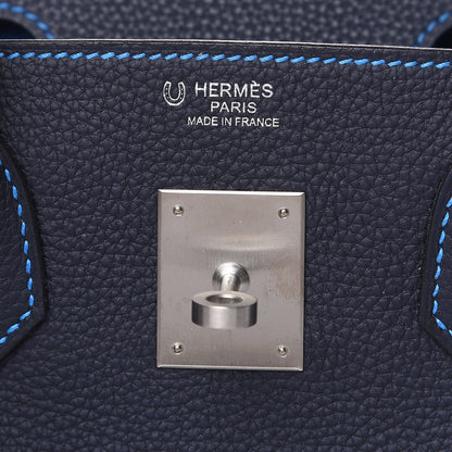 Hermes Togo Horseshoe Birkin 30 Bleu Nuit Bleu Hydra 8 of 30