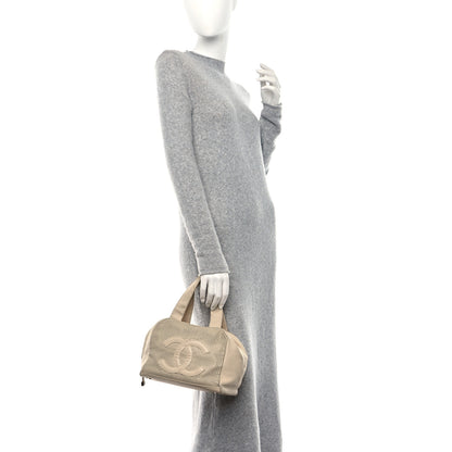 Chanel Caviar Perforated Bowler Beige 2 of 14