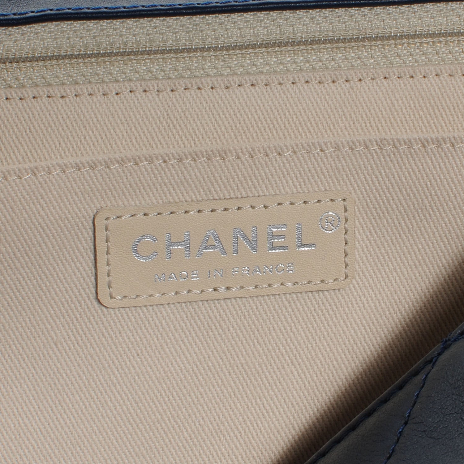 Chanel Calfskin Quilted In The Business Flap Dark Blue 6 of 7