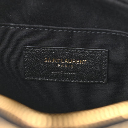 Saint Laurent Calfskin Lame Monogram Small Lou Camera Bag Gold Olive 6 of 10
