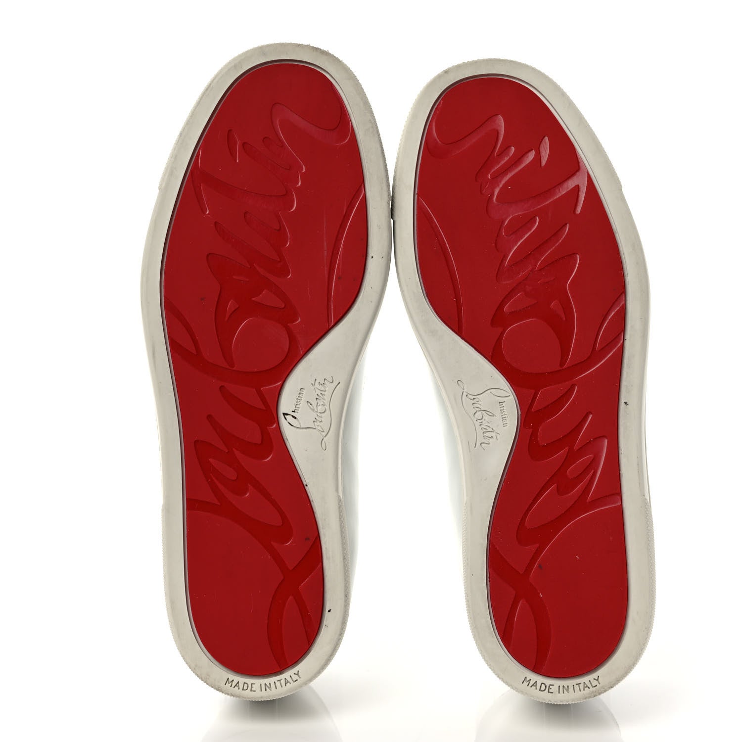 Christian Louboutin Calfskin Womens Loubi Love Flat Sneakers 35.5 White Multicolor 5 of 8
