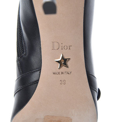 Christian Dior Lambskin Studded Buckle Ankle Boots 39 Black 7 of 10