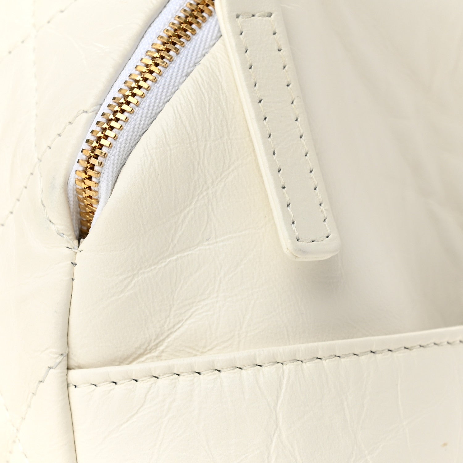 Chanel Aged Calfskin Quilted Double Sided Bowling Bag White 12 of 13