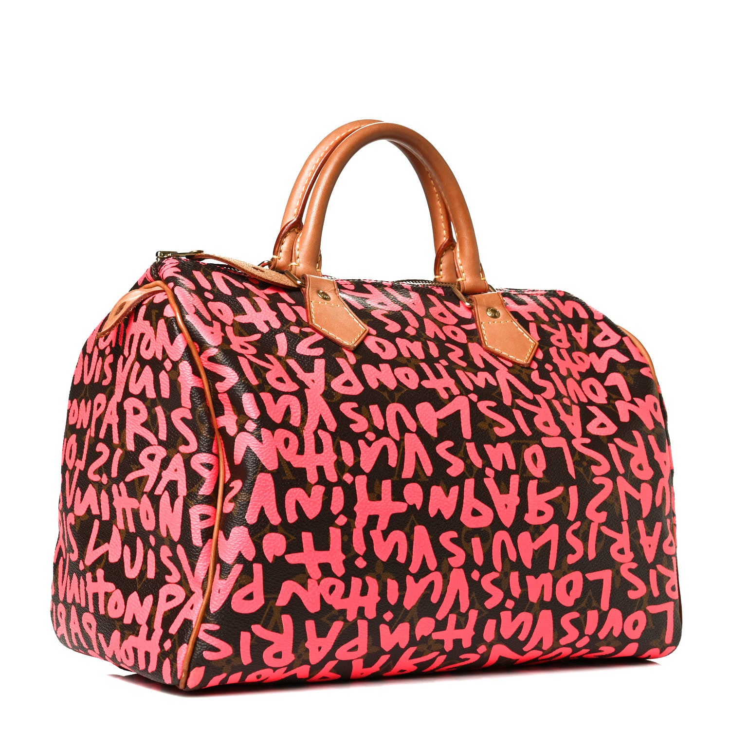 Louis Vuitton Monogram Graffiti Speedy 30 Fuchsia 4 of 10