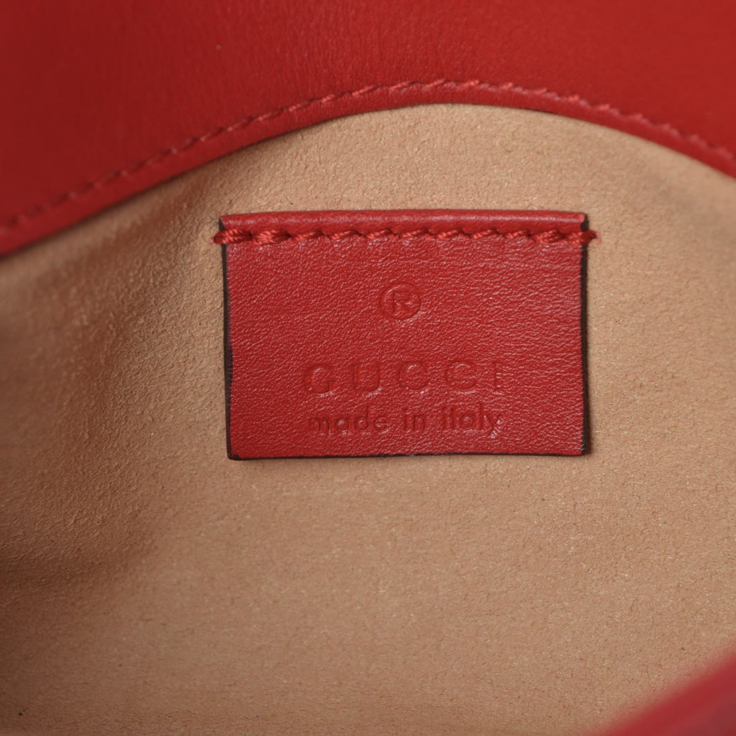 Calfskin Matelasse Super Mini GG Marmont Shoulder Bag Hibiscus Red