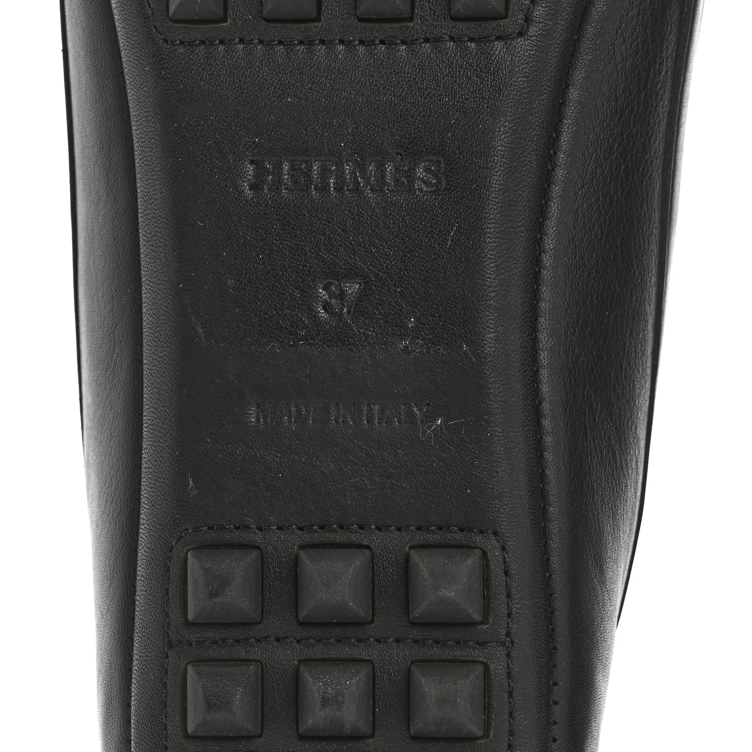 Hermes Calfskin Liberty Ballerina Flats 37 Black 8 of 13