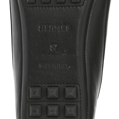 Hermes Calfskin Liberty Ballerina Flats 37 Black 8 of 13