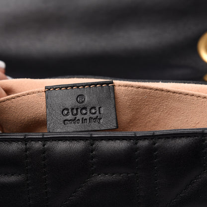 Gucci Calfskin Matelasse Studded Mini Pearly GG Marmont Shoulder Bag Black 7 of 13
