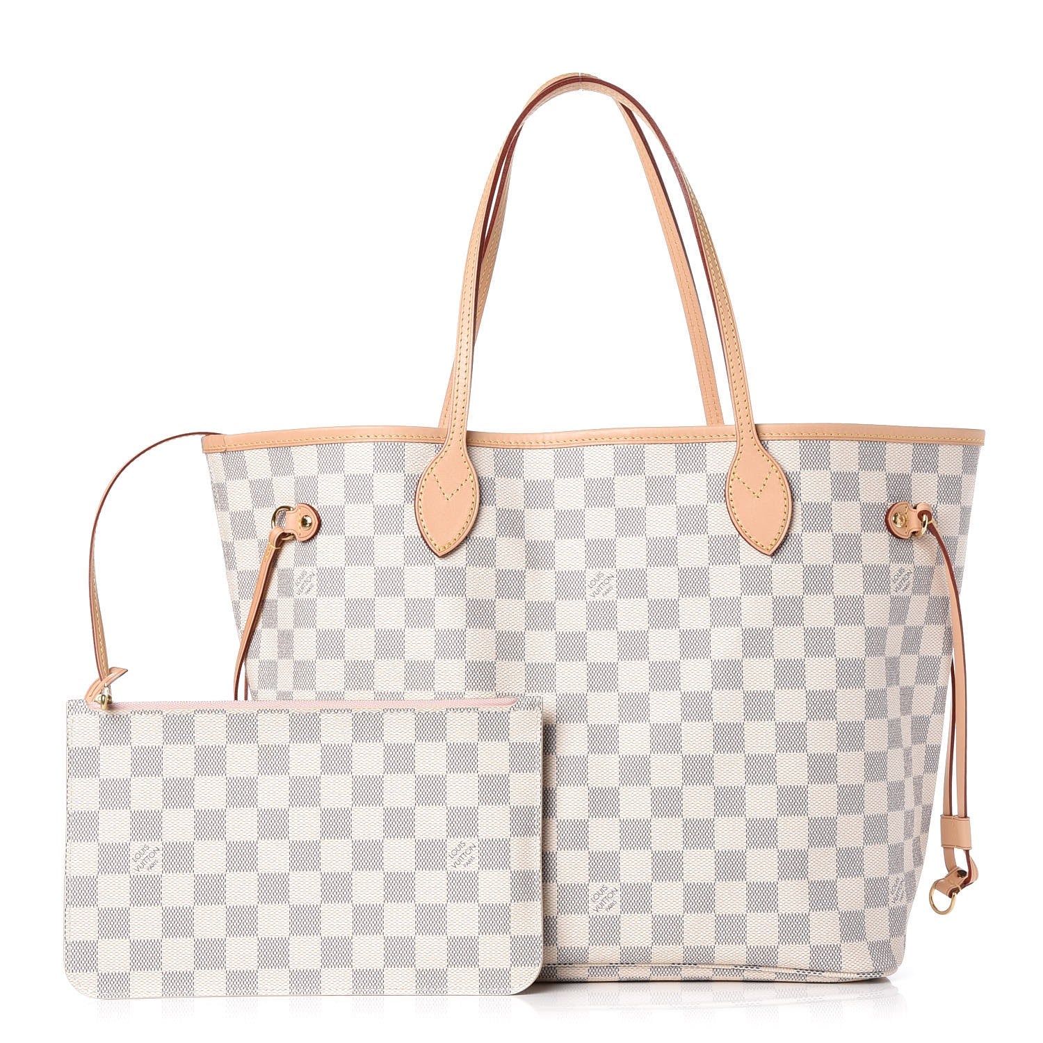 Louis Vuitton Damier Azur Neo Neverfull MM Rose Ballerine 1 of 10