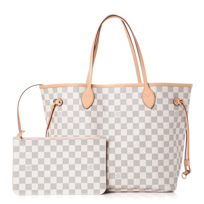 Louis Vuitton Damier Azur Neo Neverfull MM Rose Ballerine 1 of 10