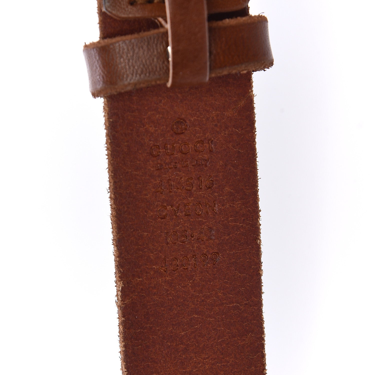 Gucci Cuoio Toscano Nickel Double Double G 30mm Belt 80 32 Cuir 4 of 6