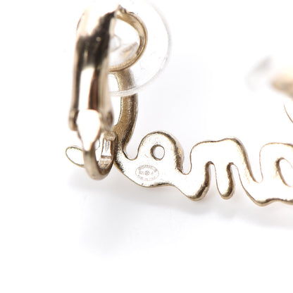Chanel Metal Logo CC Turnlock Clip On Earrings Gold 4 of 4